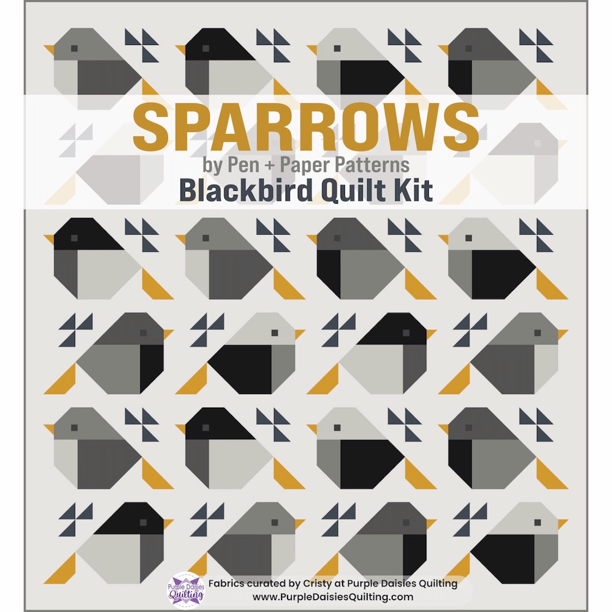 Sparrows Quilt by Pen + Paper Patterns quilt kit fabric bundle