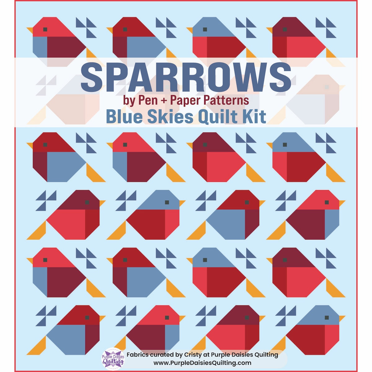 Sparrows Quilt by Pen + Paper Patterns quilt kit fabric bundle