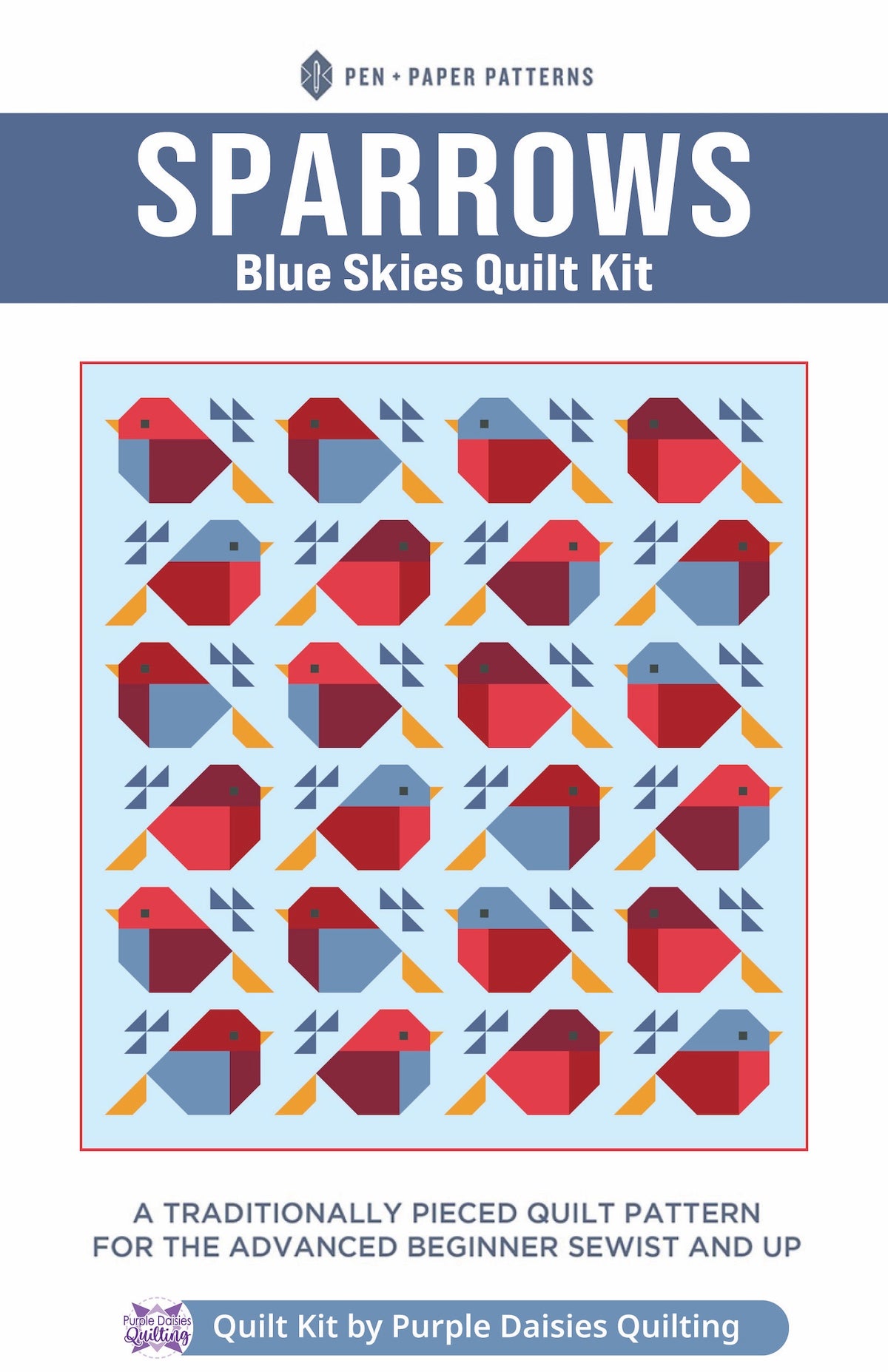 Sparrows Quilt by Pen + Paper Patterns quilt kit fabric bundle