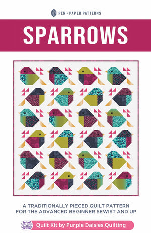 Sparrows Quilt by Pen + Paper Patterns with Color Crush fabrics by V and Co.
