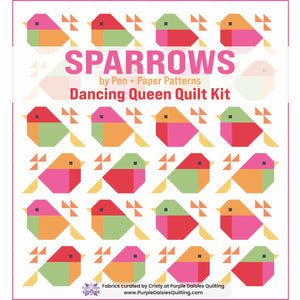 Sparrows • Dancing Queen Quilt Kit • by Pen + Paper Patterns