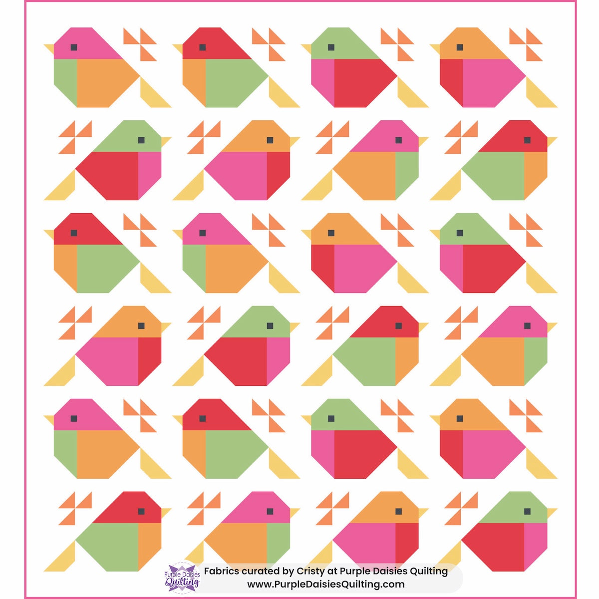 Sparrows • Dancing Queen Quilt Kit • by Pen + Paper Patterns