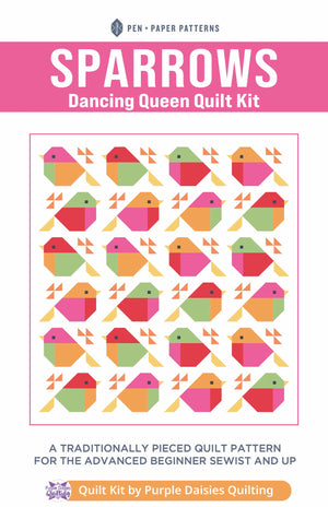 Sparrows • Dancing Queen Quilt Kit • by Pen + Paper Patterns