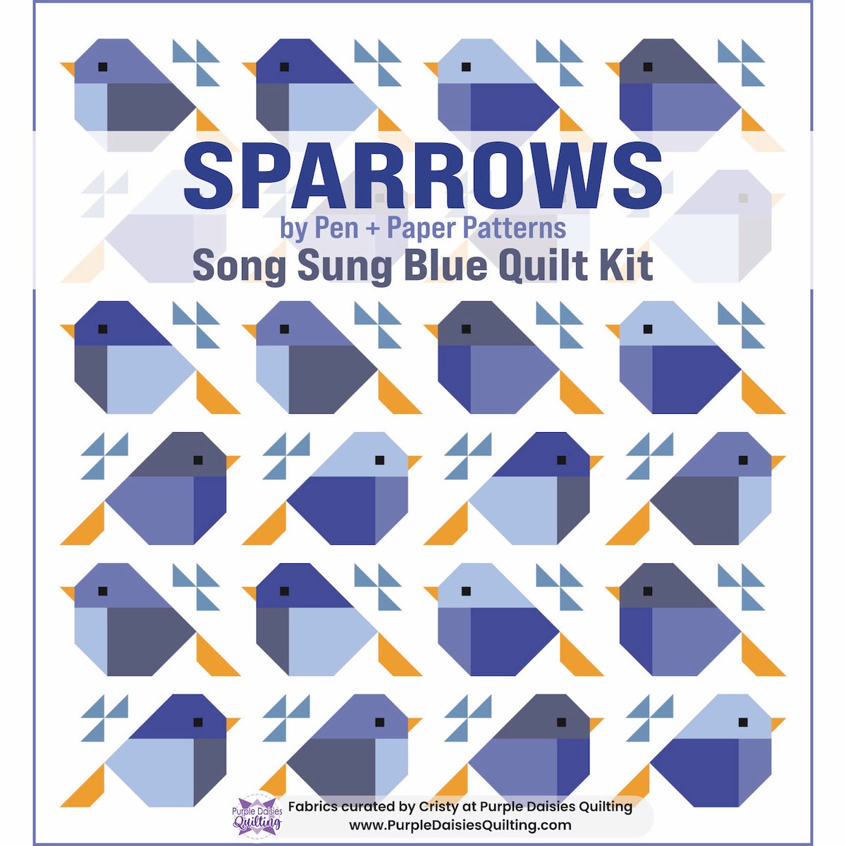 Sparrows Quilt by Pen + Paper Patterns quilt kit fabric bundle