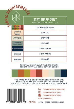 Stay Sharp by Pen + Paper Patterns