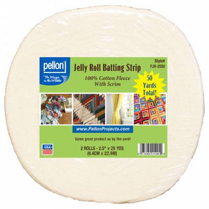 Jelly Roll Rug Precut Batting Roll - 2 1/2” x 50 yds