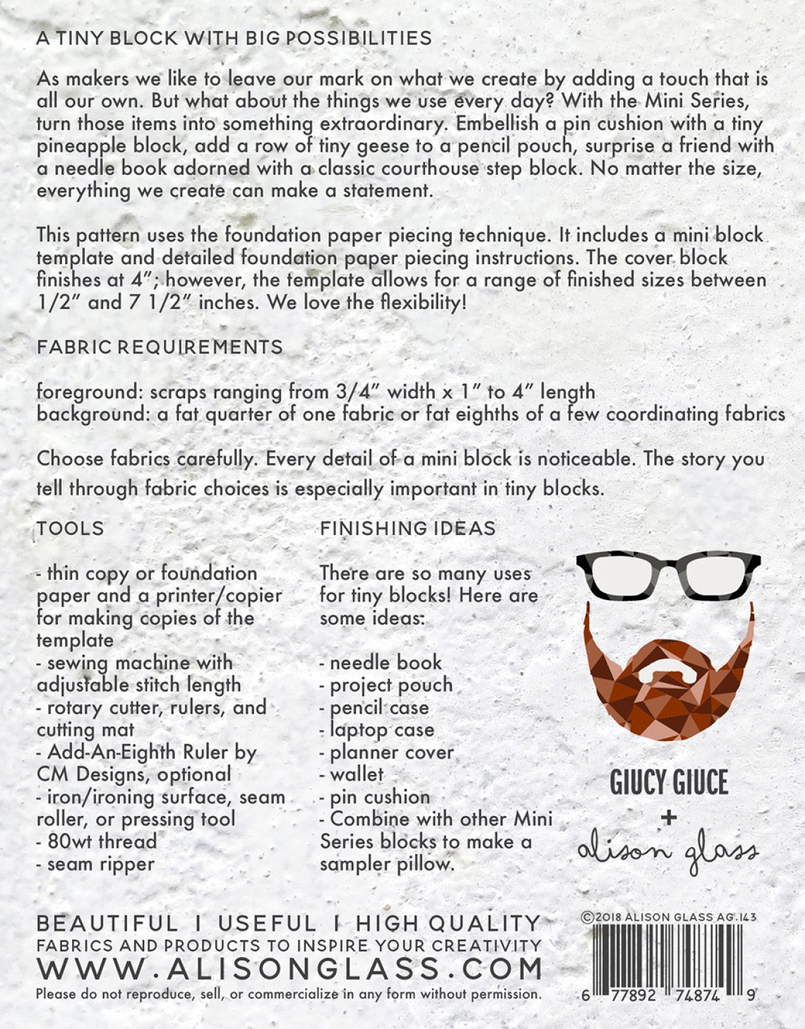 Mini Series Pineapple Block Pattern