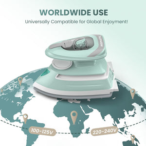 Piomatic Mini Travel Steam Iron for quilting, crafting, and traveling