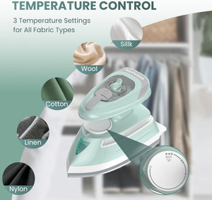 Piomatic Mini Travel Steam Iron for quilting, crafting, and traveling