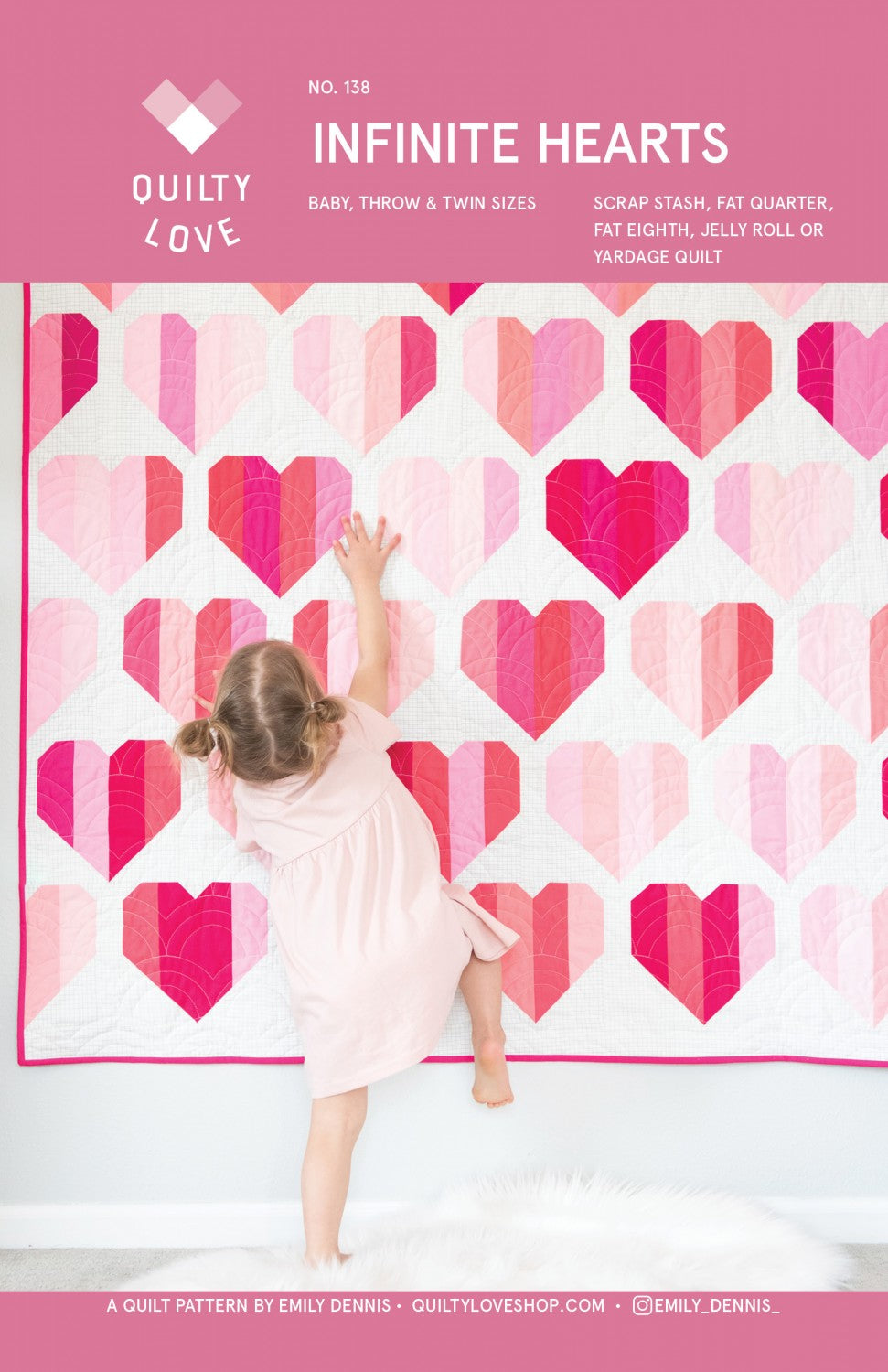 Infinite Hearts by Quilty Love fabric quilt kit