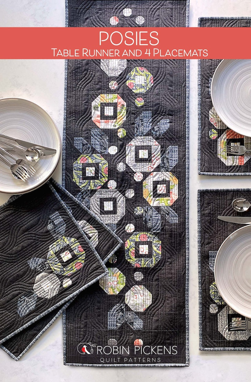 Posies Table Runner & Placemats by Robin Pickens