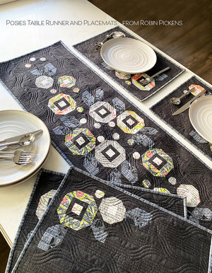 Posies Table Runner & Placemats by Robin Pickens