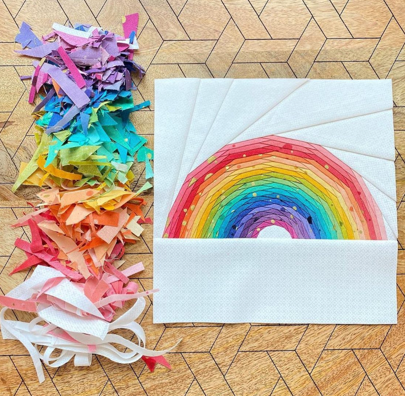 Mini Series Rainbow Quilt Block Pattern