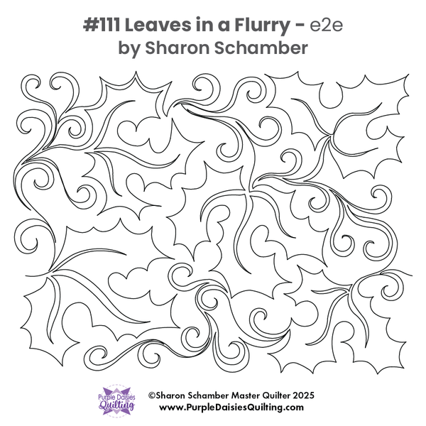 Leaves in a Flurry - Digital Design Bundle - Purple Daisies Quilting