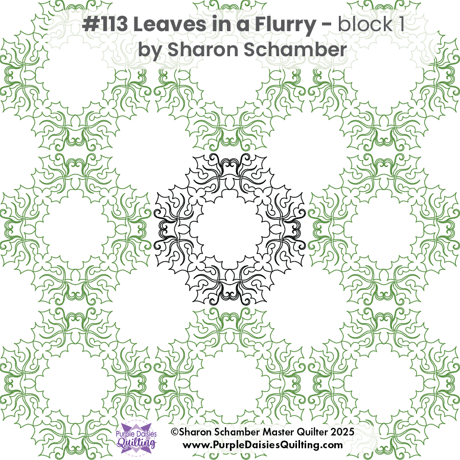 Leaves in a Flurry #113 - block 1