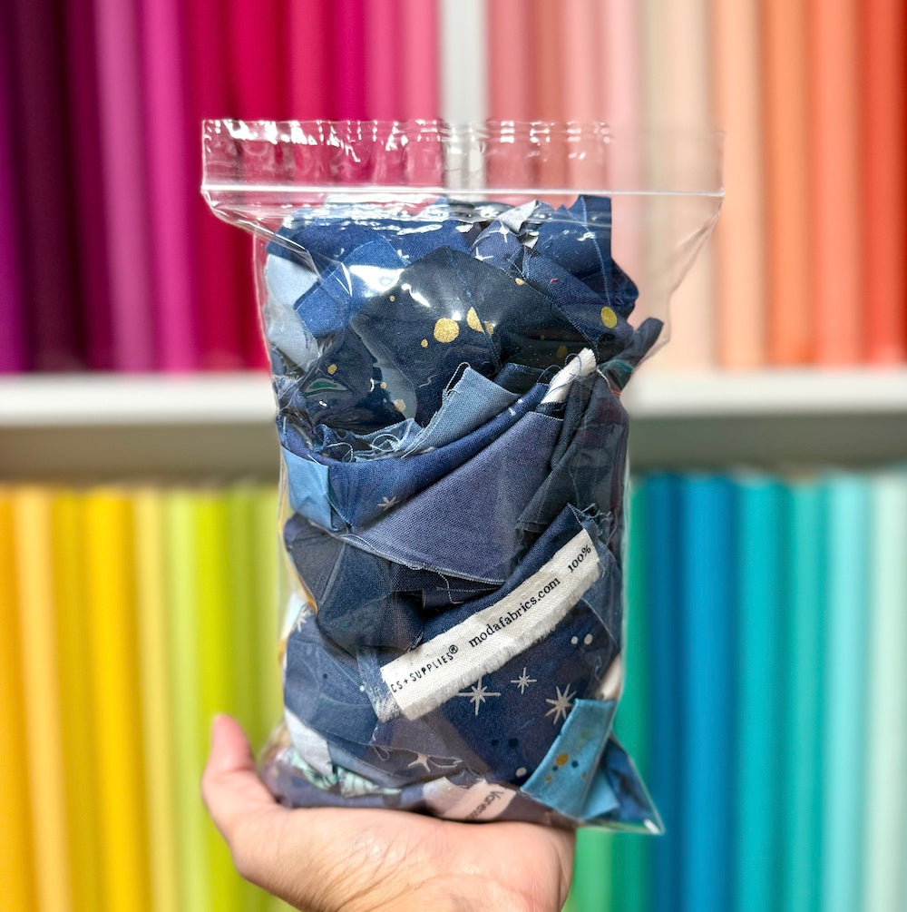 Blue Fabric Scrap Pack