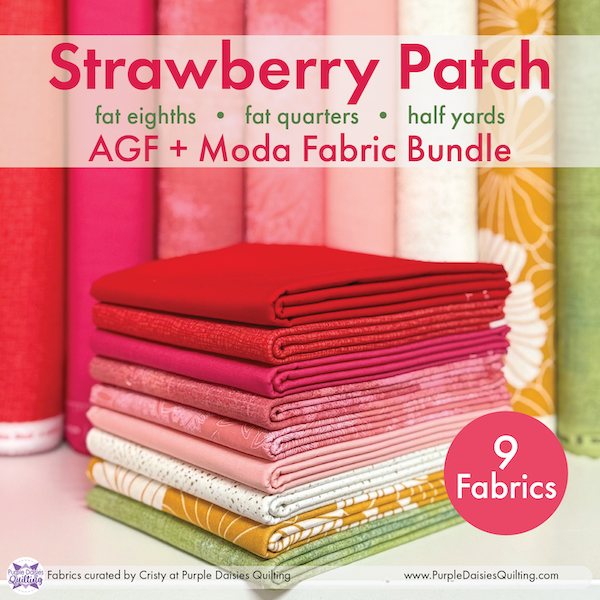 Strawberry Patch • Fabric Bundle - Purple Daisies Quilting