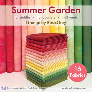 Summer Garden fabric bundle with Grunge by BasicGrey from Moda