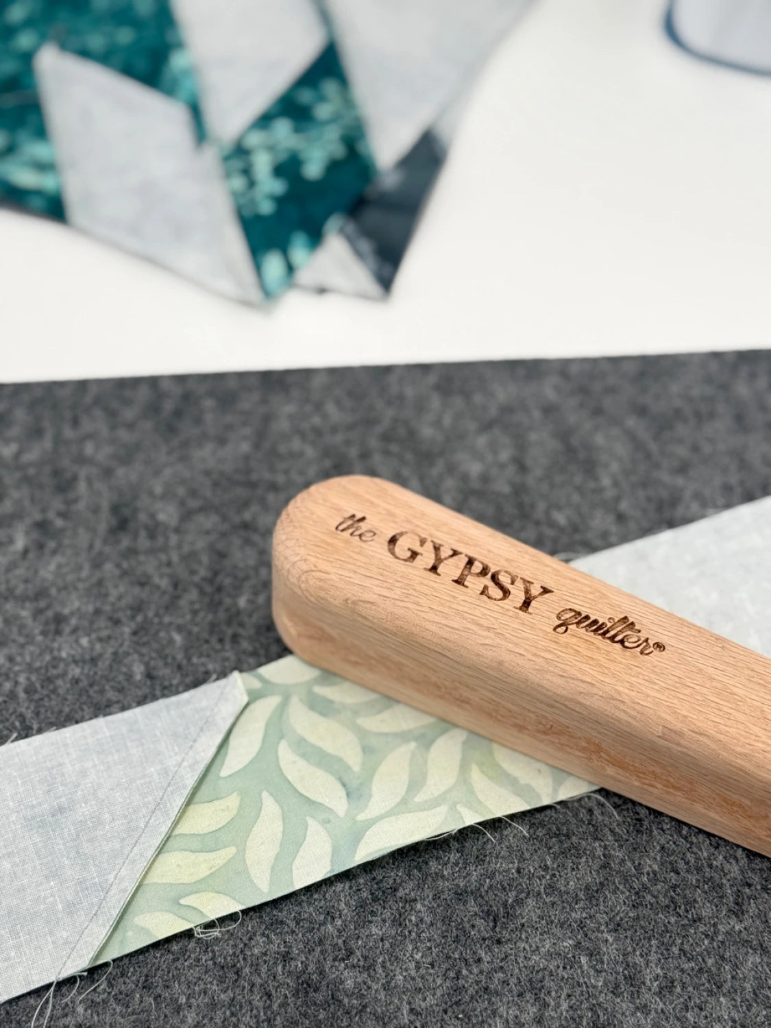 Clapper wooden seam setter from The Gypsy Quilter