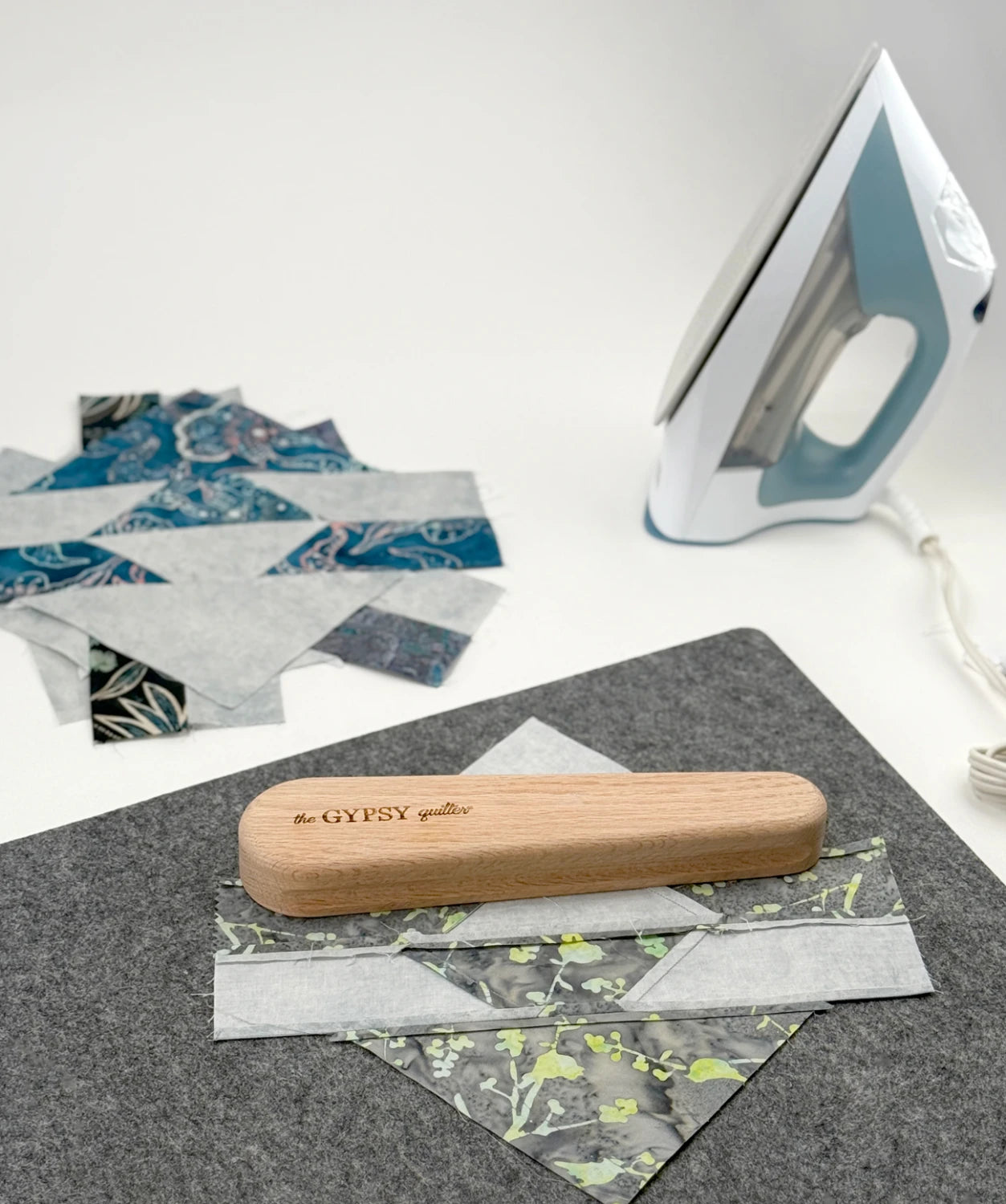 Clapper wooden seam setter from The Gypsy Quilter