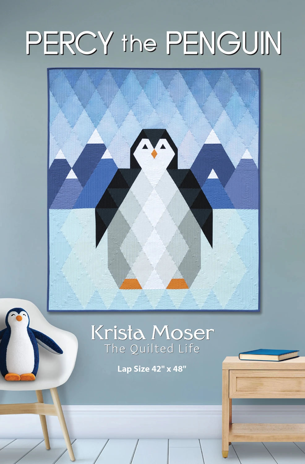Percy the Penguin quilt pattern by Krista Moser of A Quilted Life