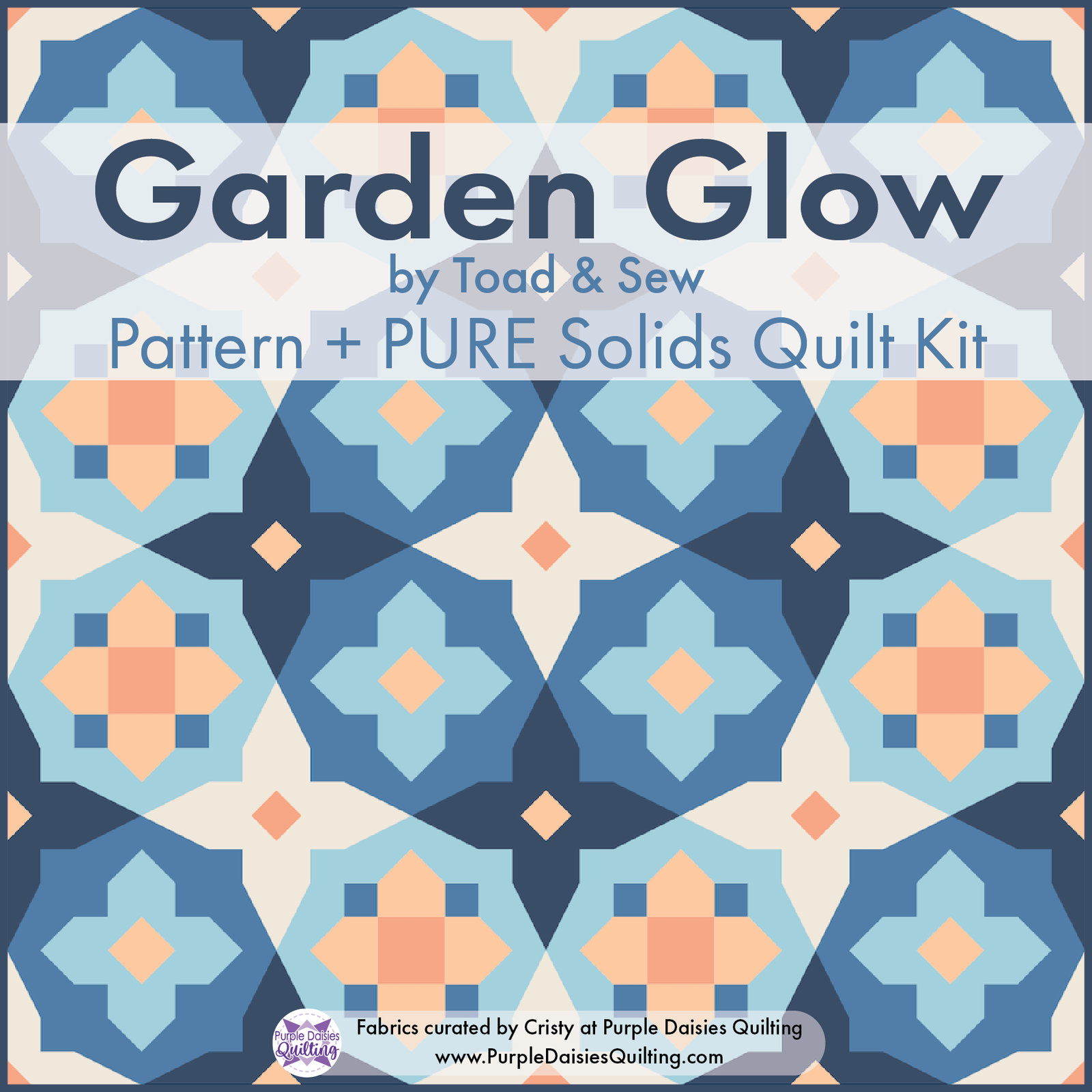 Garden Glow by Toad & Sew + PURE Solids Quilt Kit