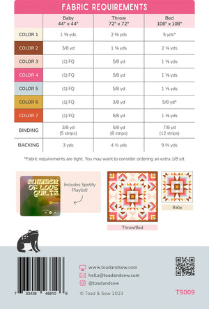 Joplin by Toad & Sew + Coral Pink Quilt Kit