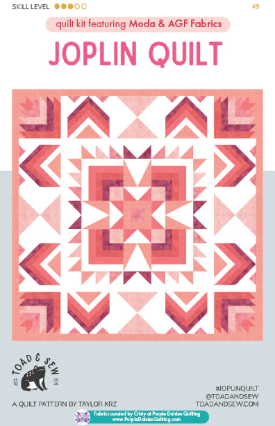 Joplin by Toad & Sew + Coral Pink Quilt Kit