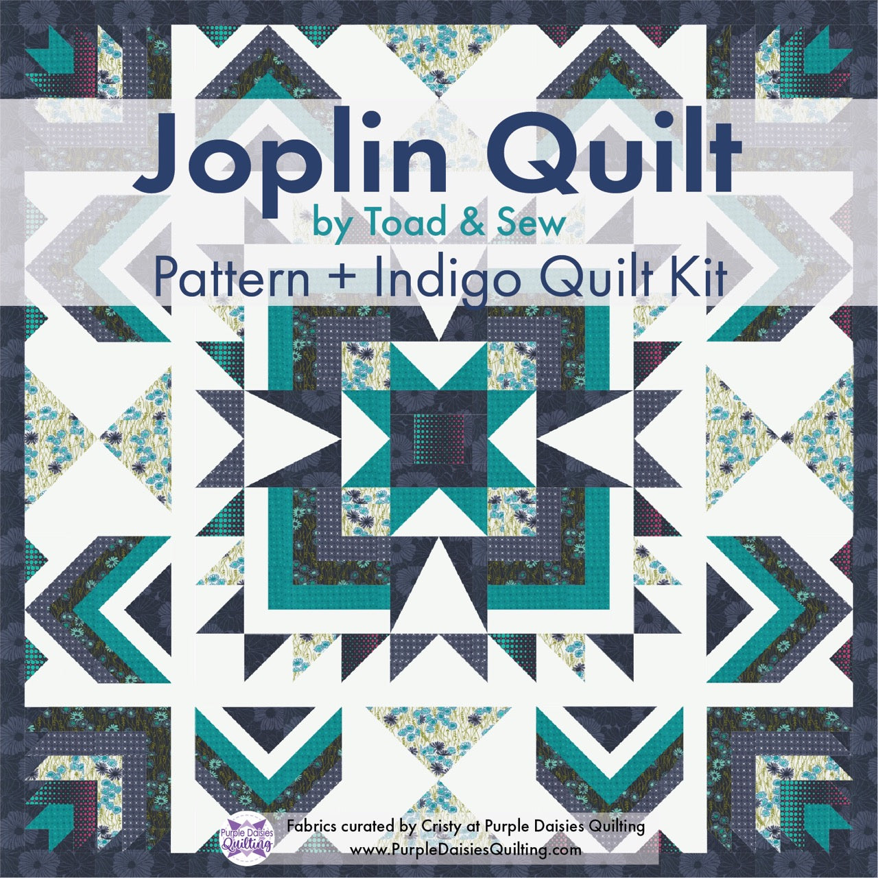 Joplin by Toad & Sew + Indigo Quilt Kit