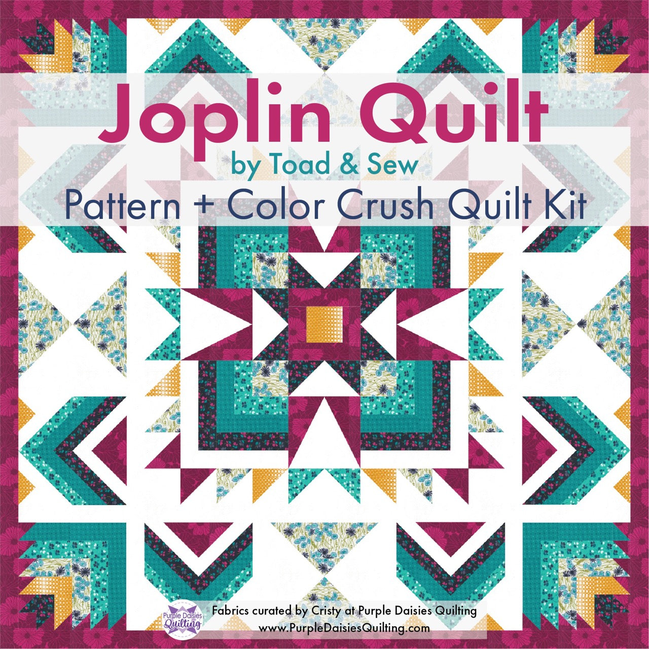 Joplin by Toad & Sew + Mixed Color Crush Quilt Kit