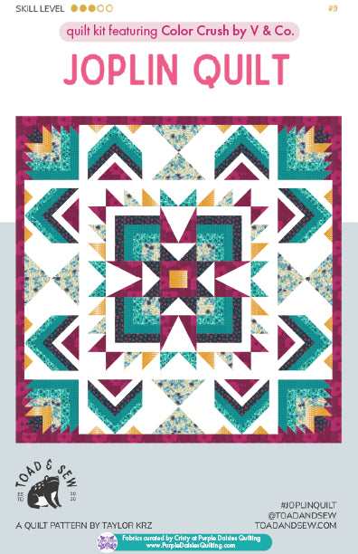 Joplin by Toad & Sew + Mixed Color Crush Quilt Kit