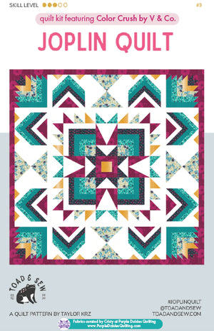 Joplin by Toad & Sew + Mixed Color Crush Quilt Kit