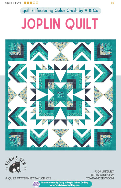 Joplin by Toad & Sew + Turquoise Quilt Kit