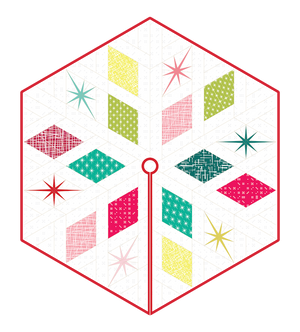 Atomic Starburst Tree Skirt Kit • in Pinks, Yellows, & Teal Greens