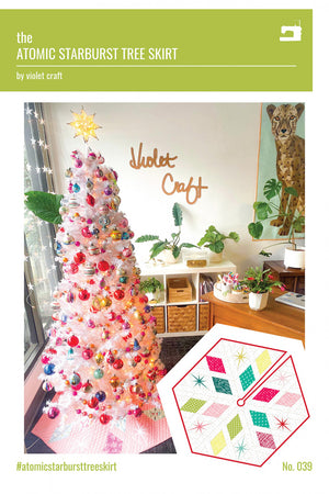 Atomic Starburst Tree Skirt Kit • in Reds & Greens