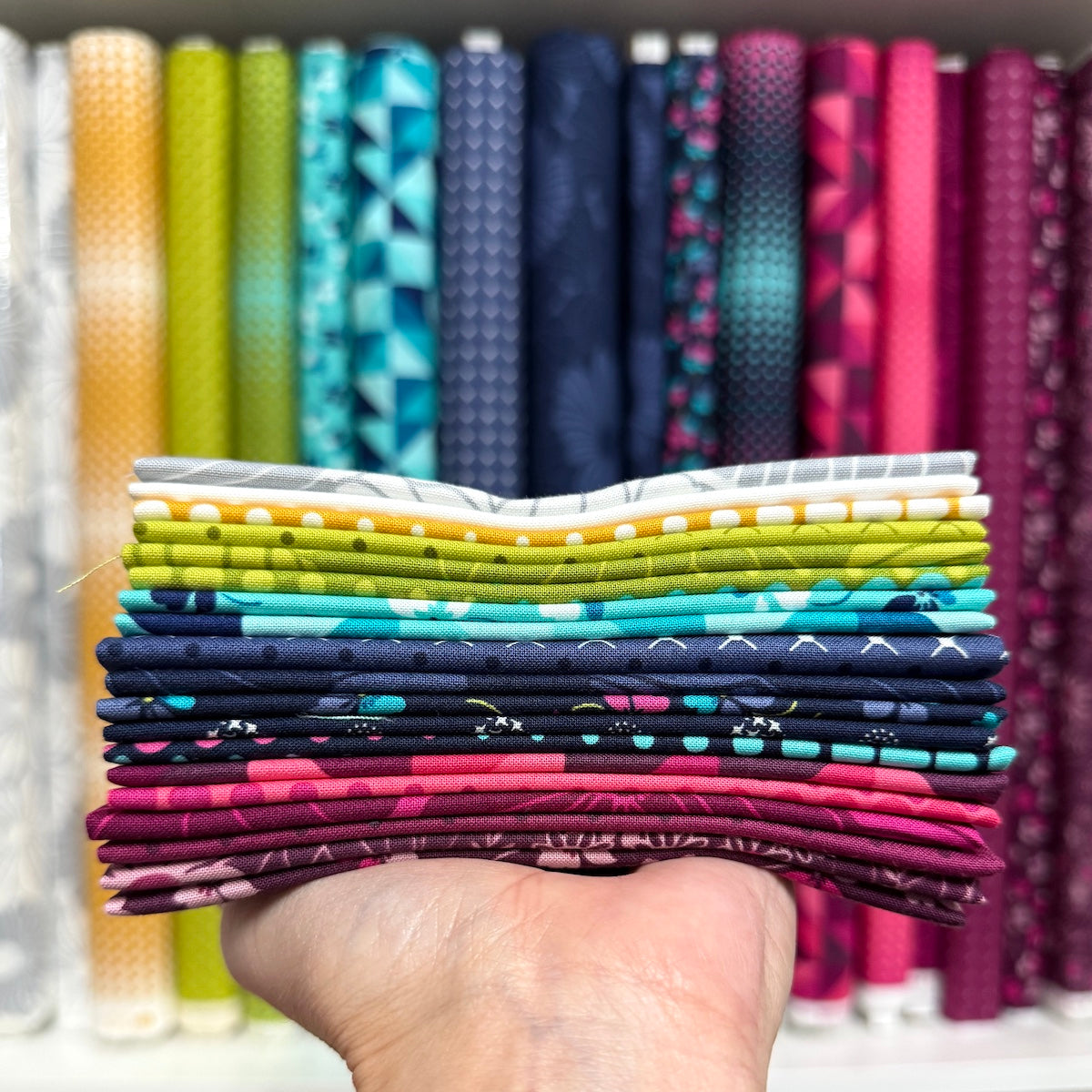 V and Co. Color Crush fat eighth bundle from Moda Fabrics