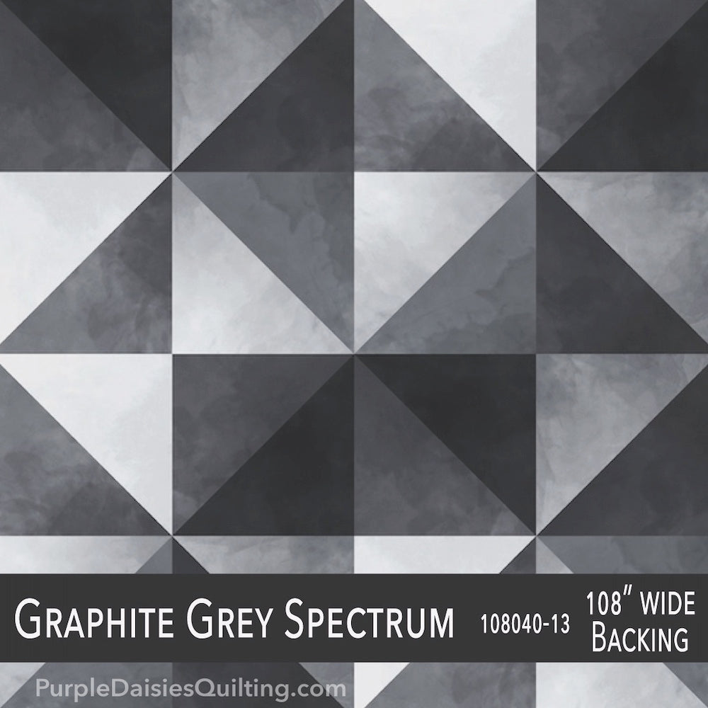 V and Co 108 wide Graphite Grey Spectrum quilt backing fabric from Moda Fabrics