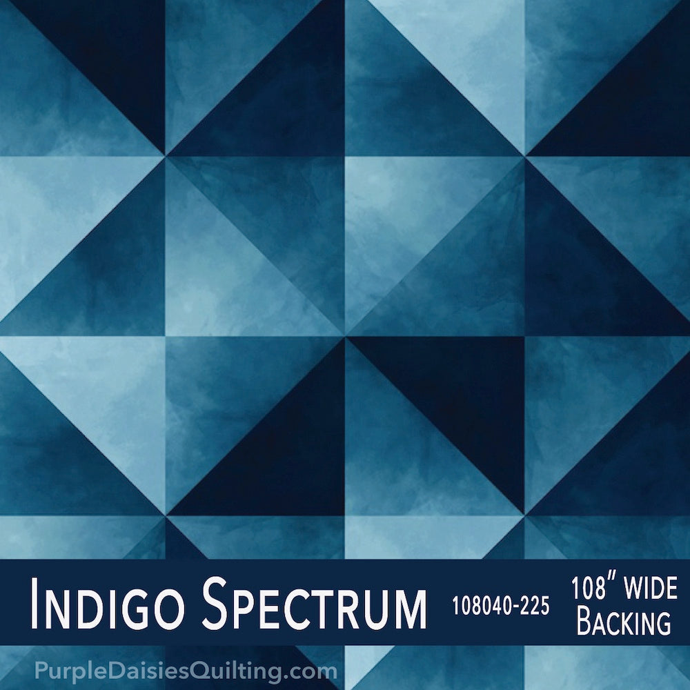 V and Co 108 wide Spectrum Indigo quilt backing fabric from Moda Fabrics