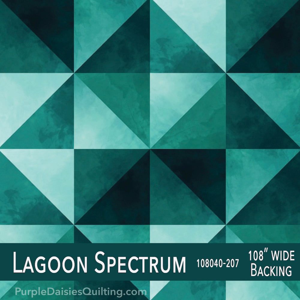 V and Co 108 wide Spectrum Lagoon quilt backing fabric from Moda Fabrics