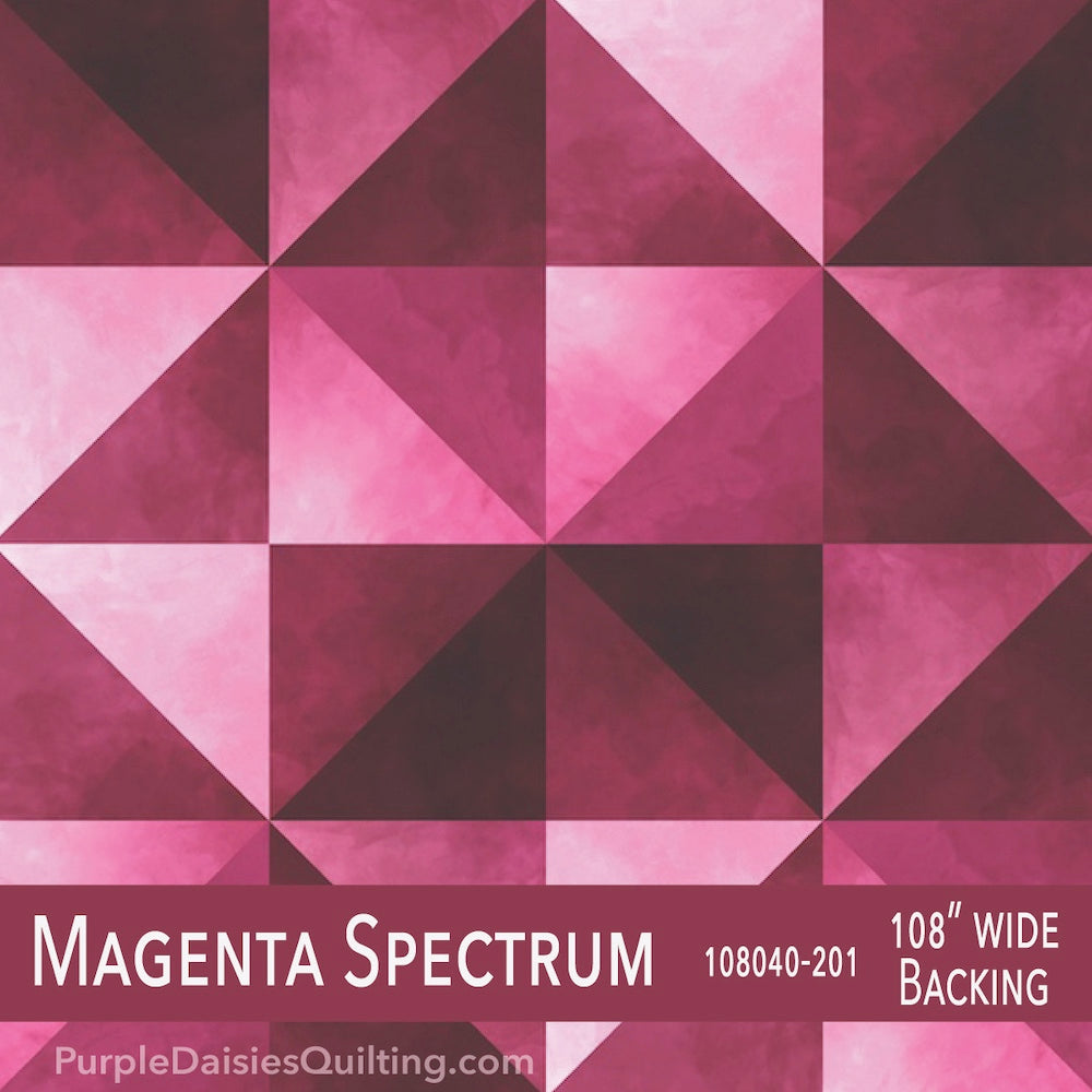 V and Co 108 wide Spectrum Magenta quilt backing fabric from Moda Fabrics