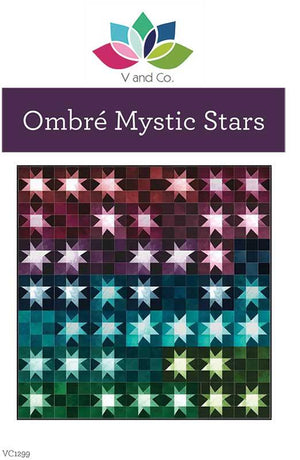 Ombre Mystic Stars quilt pattern by V and Co.