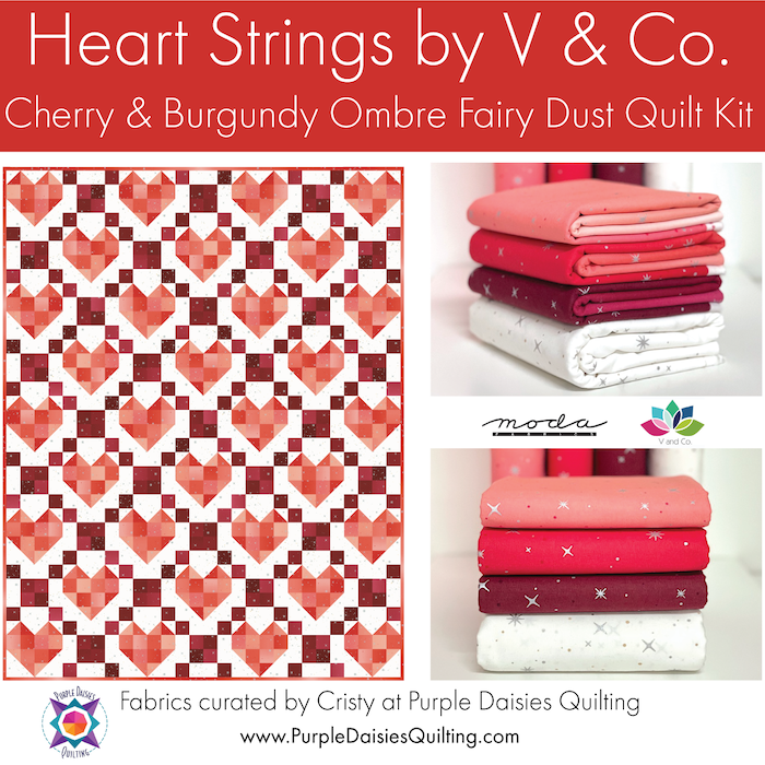 Heart Strings by V & Co. - Cherry Quilt Kit