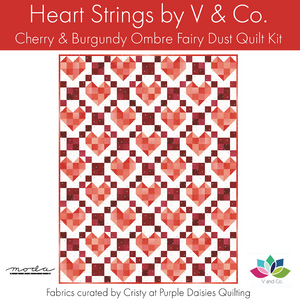 Heart Strings by V & Co. - Cherry Quilt Kit