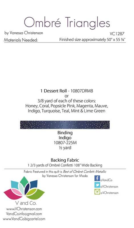 Ombre Triangles by V & Co. + Quilt Kit