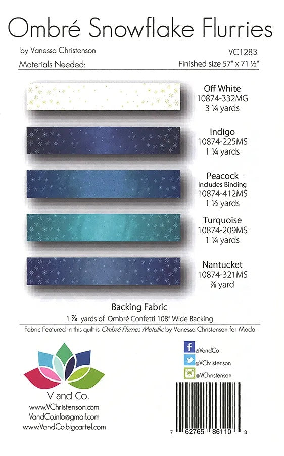 Ombre Snowflake Flurries by V & Co.