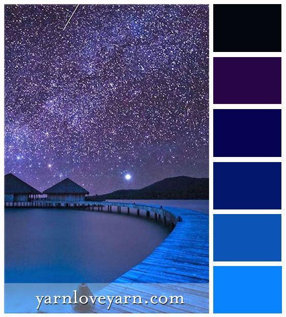 Winter Night Color Palette inspiration from Yarn Love Yarn