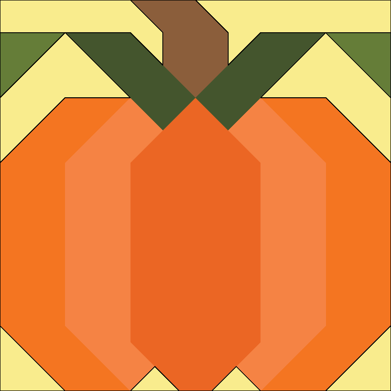 Pumpkin Quilt Block - PDF