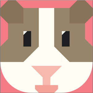 Guinea Pig Quilt Block by Cristy Fincher PDF Purple Daisies Quilting
