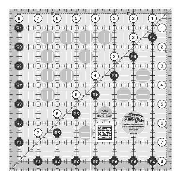 Creative Grids Quilting Ruler 8 1/2in Square
