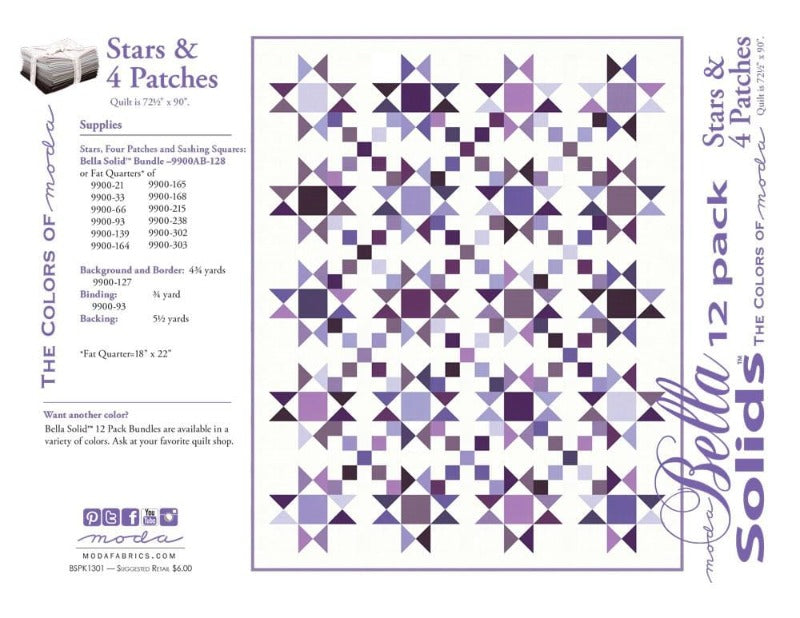 Purple - Bella Solids Fat Quarter Bundle